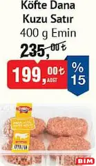 EMİN KÖFTE DANA KUZU SATIR 400 G